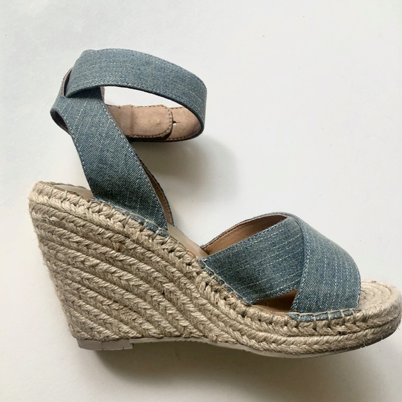 Dolce Vita Espadrille Sandals Denim Blue Size 7.5 - Picture 1 of 10